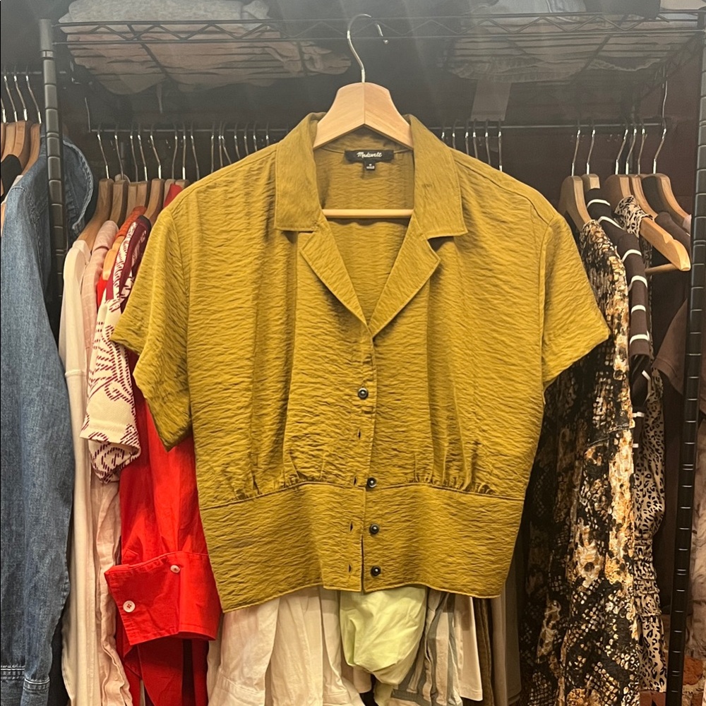Madewell Olive Button-Down Shirt